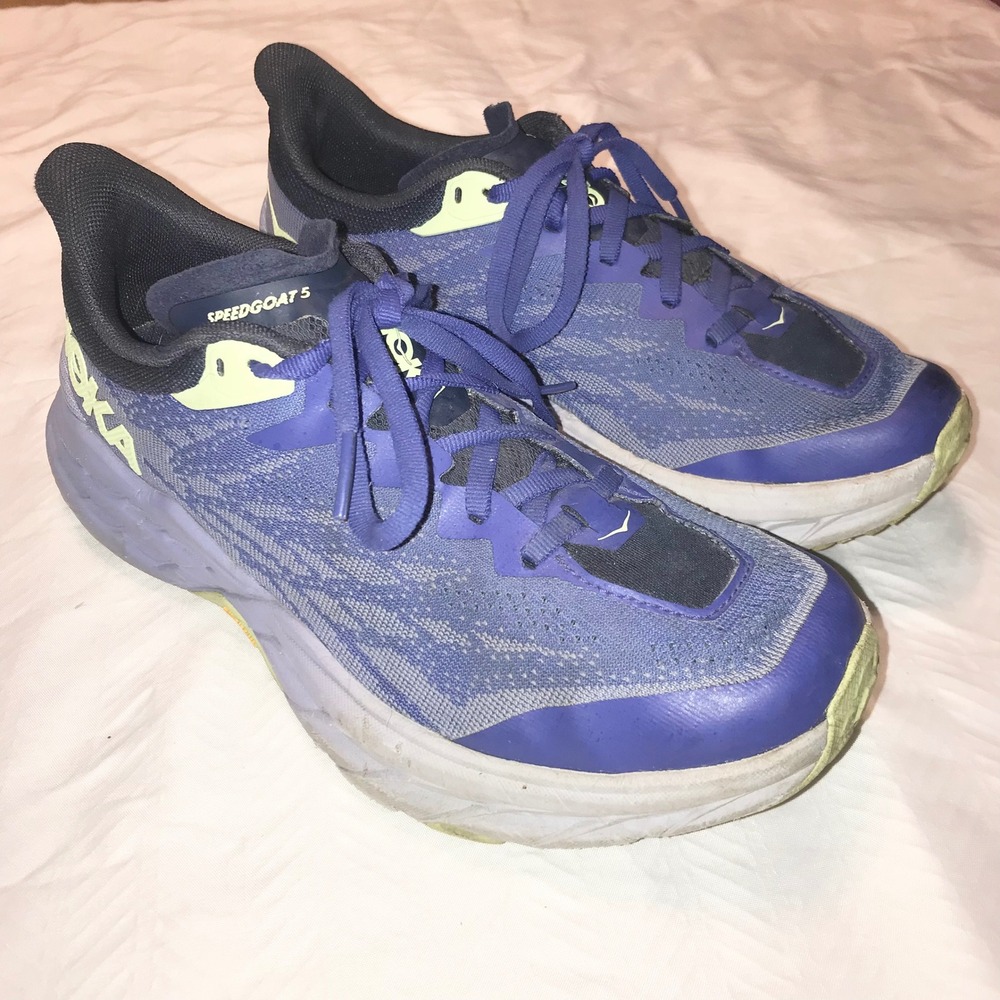 Hoka One One Speedgoat 5 Womens 7.5 Trail Running Shoes‎ Blue 1123158 PIBN